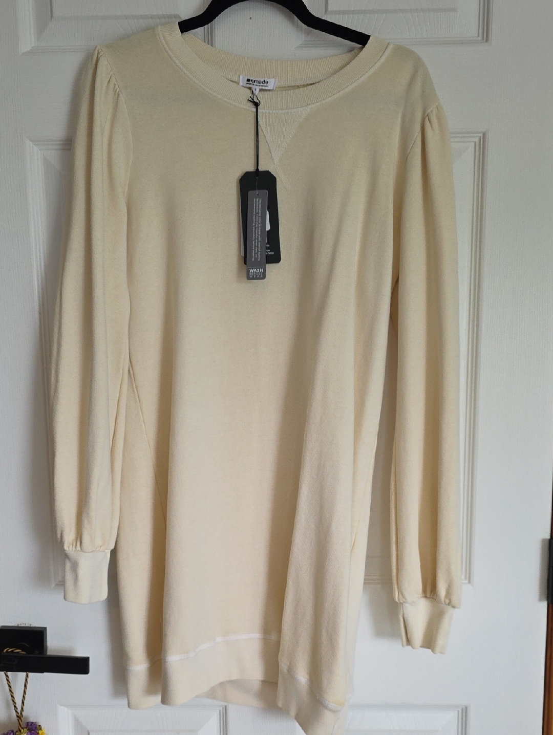 Lamade Cream Sweatshirt Dress